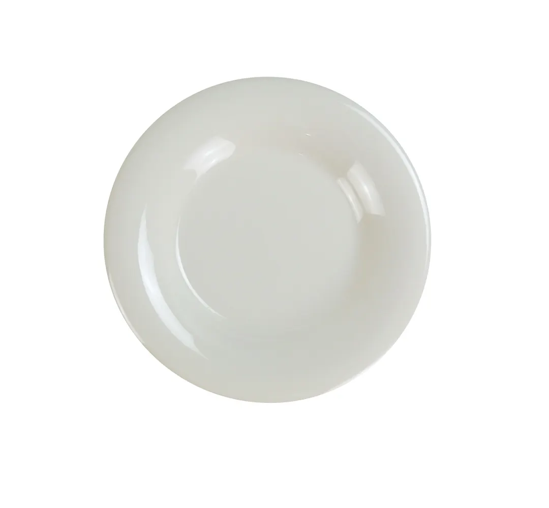 Yanco MS-005IV - 5½" Round Melamine Plate, Ivory Wide Rim, Heavy‑Duty, Dishwasher Safe - Dozen