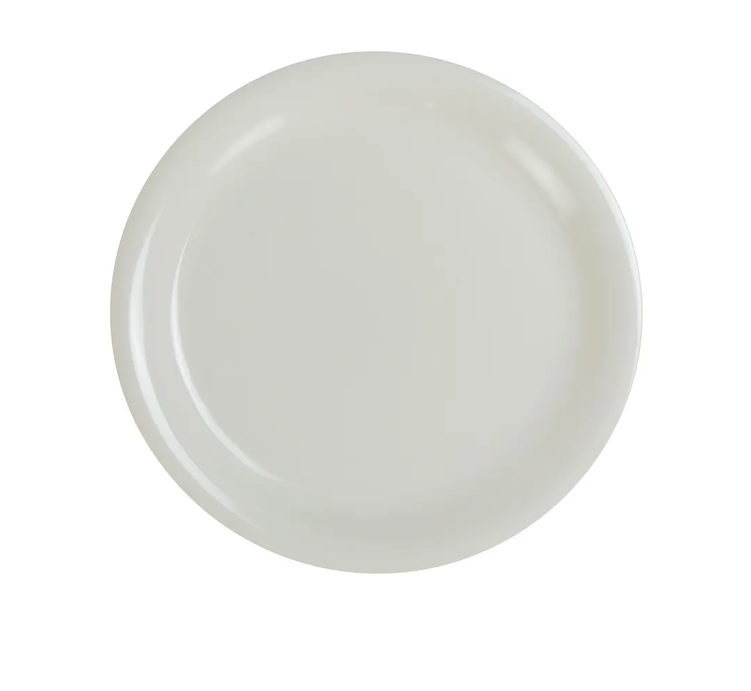 Yanco MS-106IV Plate, 6.5" Diameter Round Narrow Rim Melamine, Ivory, Heavy Duty, NSF - Dozen