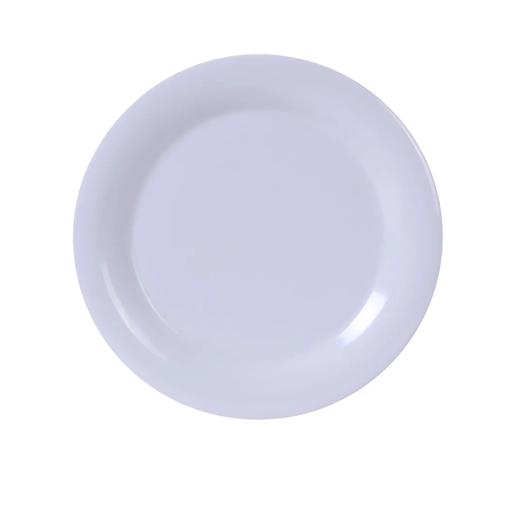 Yanco MS-110WT - 10.5" Round Melamine Plate, White, Heavy-Duty, Dishwasher Safe, NSF - Dozen