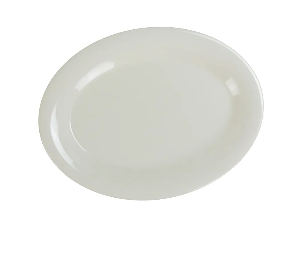 Yanco MS-209IV Oval Platter 9-1/2" L x 7-1/4" W Melamine Ivory Dishwasher Safe - Dozen