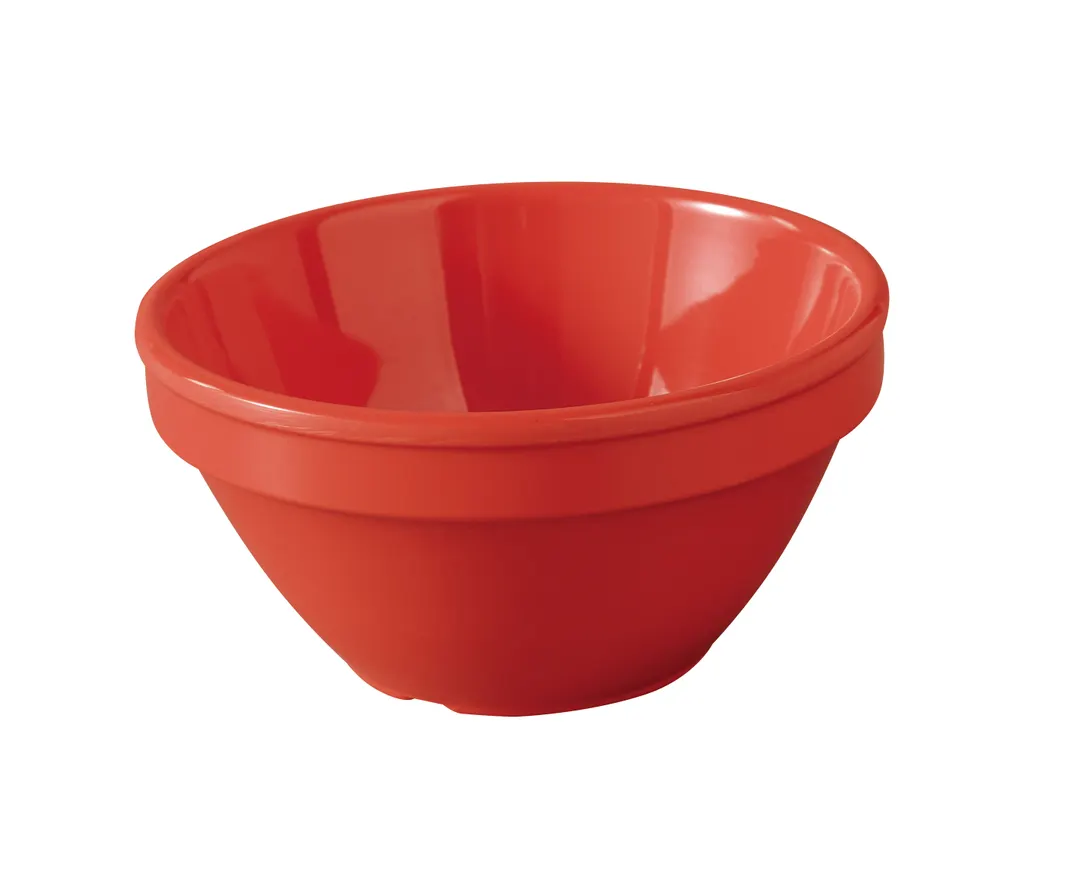 Yanco MS-313RD - 8 Oz Bouillon Cup, 4-1/4" Dia. x 2-1/4" H, Melamine, Orange‑Red, NSF - Dozen