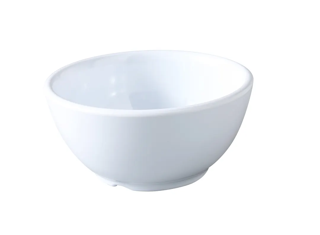 Yanco MS-504WT - 10 Oz White Round Melamine Bowl, 4-1/2" Diameter, Duty, Dishwasher Safe - Dozen