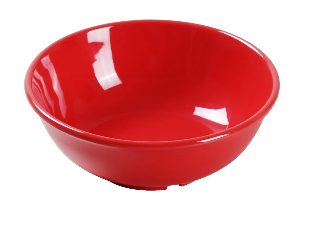 Yanco MS-5807RD - 24-27 Oz Melamine Bowl, 7" Diameter, Red, Dishwasher Safe, NSF - Dozen