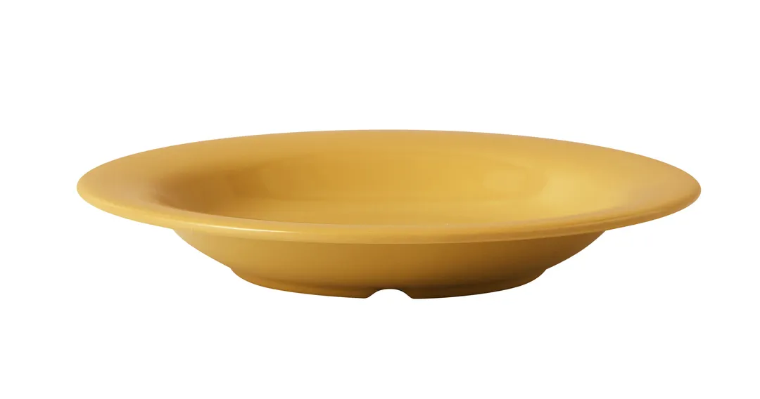 Yanco MS-5809YL - 13 Oz Pasta Bowl, 9¼" Dia x 1¼" H, Yellow Melamine, 12‑15 Oz, NSF - Dozen