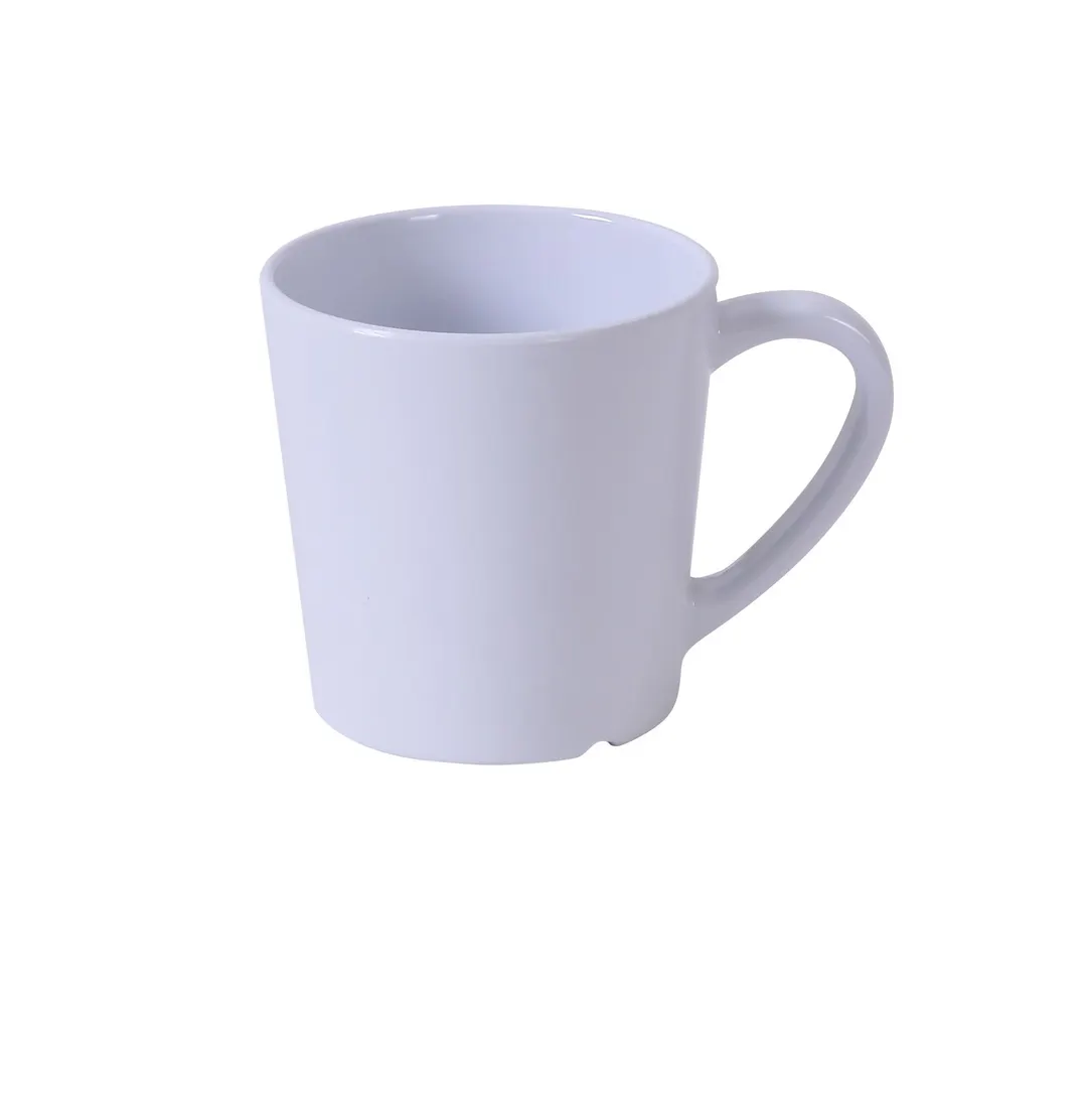 Yanco MS-9018WT - 7 oz White Melamine Mug, 3" Dia x 3" H, Heavy Duty, Dishwasher Safe, NSF - Dozen