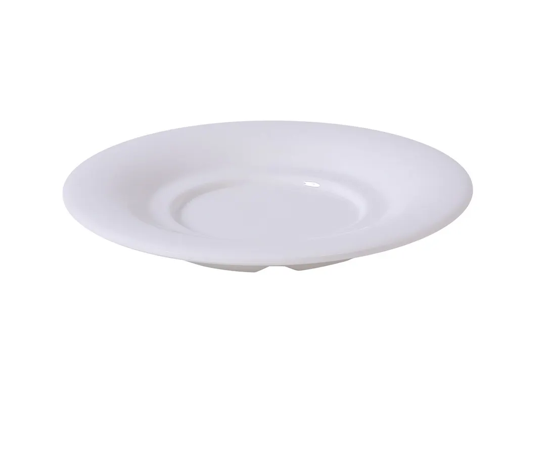 Yanco MS-9303IV Milestone Plastic Saucer, 5-1/2" Round Ivory Melamine, Heavy Duty, NSF - Dozen