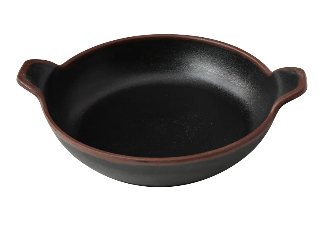 Yanco NA-509BK - Melamine Bowl Handle 7½"W x9"D x1¾"H, 24 Oz 3/4 Qt, Black, Dishwasher‑Safe - Dozen