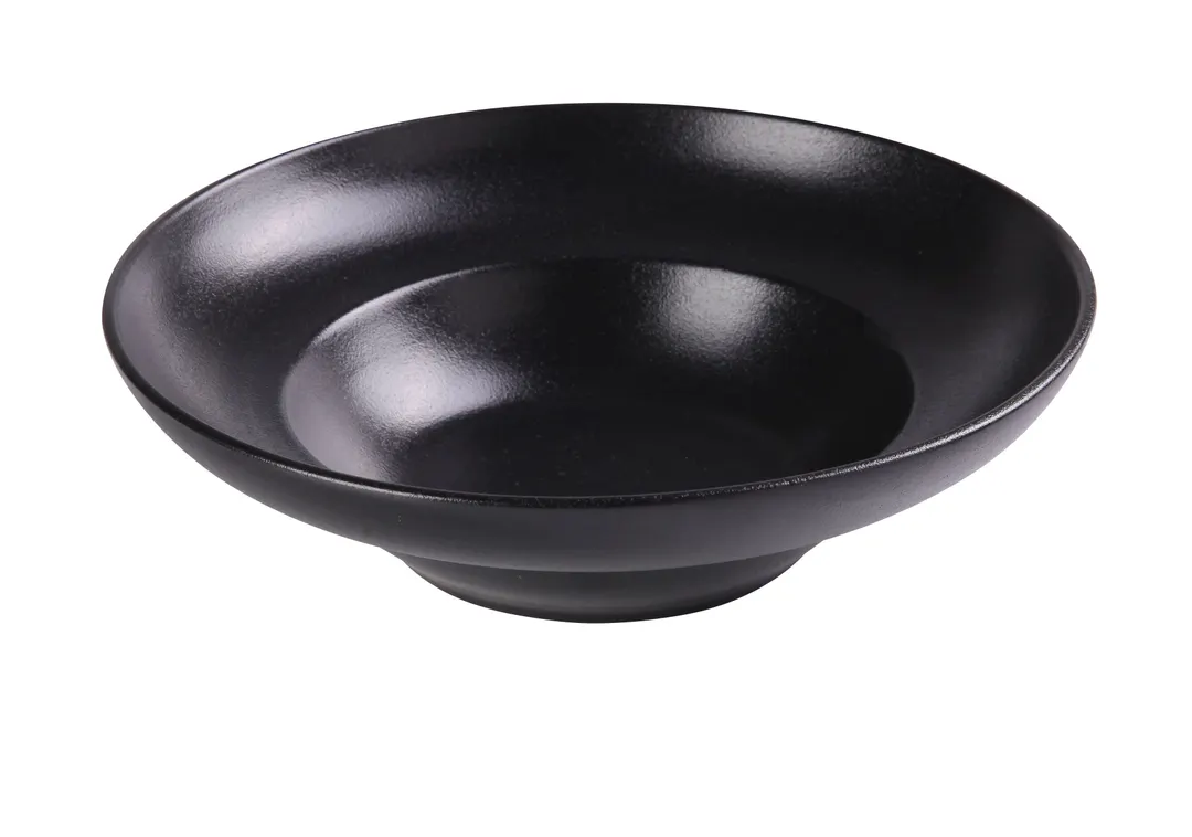 Yanco NB-711 Noble Black Round 11" Bowl, 20 oz, Glazed Porcelain, Microwave Safe - Dozen