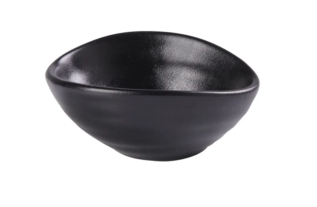 Yanco NB-803 Black Olive Salad Bowl, 4" Dia x 1" H, 2 Oz, Glazed Porcelain, Microwave Safe - Dozen