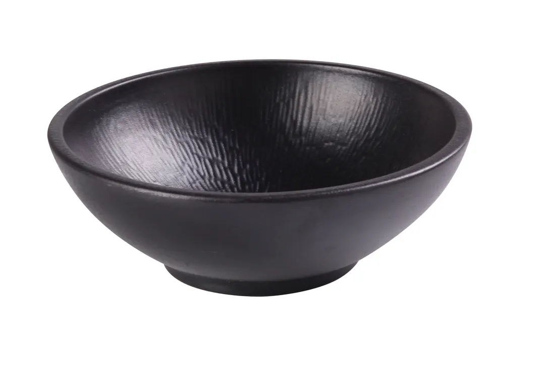 Yanco NB-808 - Black 32 oz Round Noodle Bowl, 8-1/4" Dia x 2-3/4" H, Porcelain - Dozen