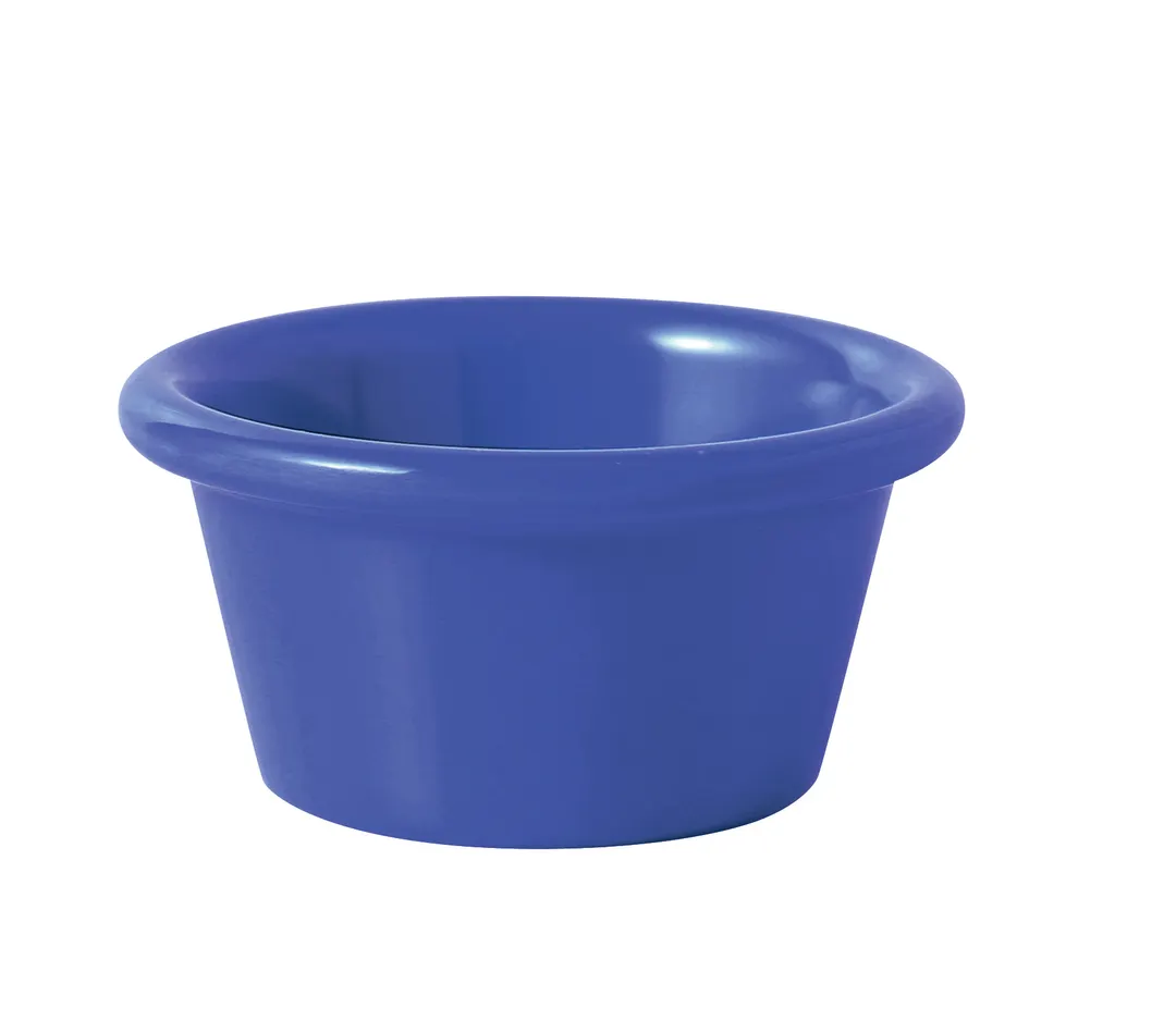 Yanco NC-536BU Ramekin 2-Oz 2-7/8" Dia x 1-1/4" H Blue Melamine Heavy-Duty Dishwasher Safe - Dozen