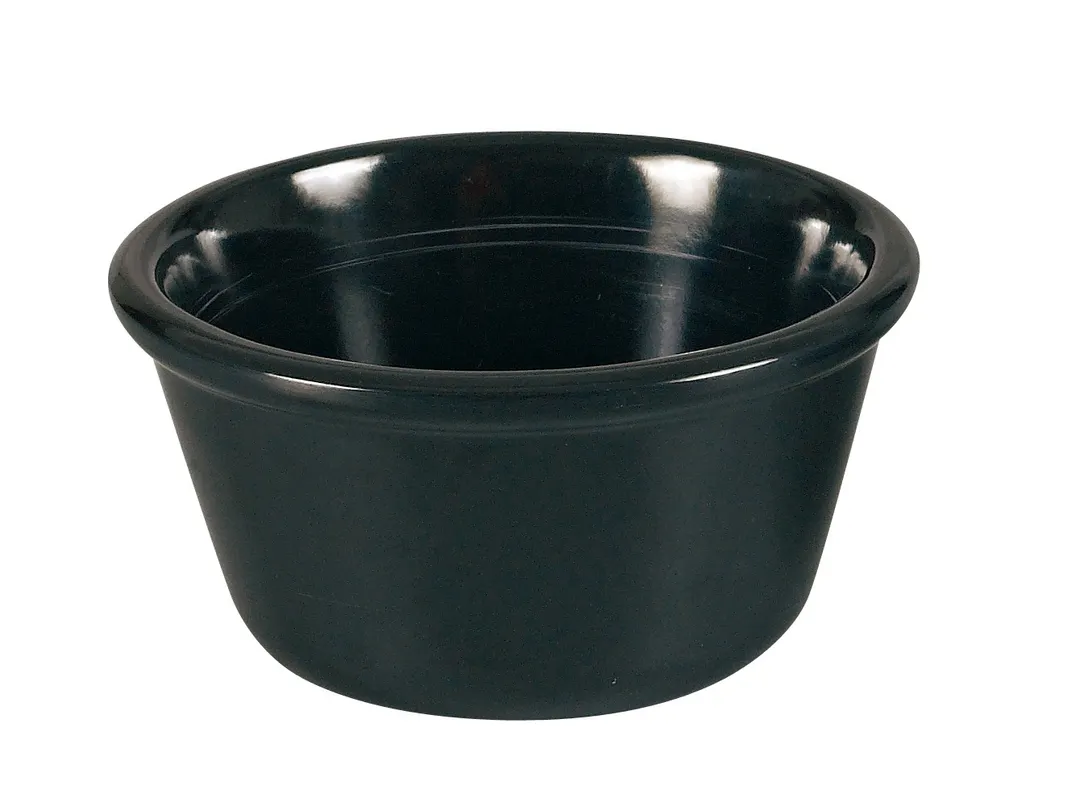 Yanco NC-537BK - 3 oz Ramekin, 3-1/4" Dia x 1-1/2" H, Black Melamine, Dishwasher Safe - Dozen