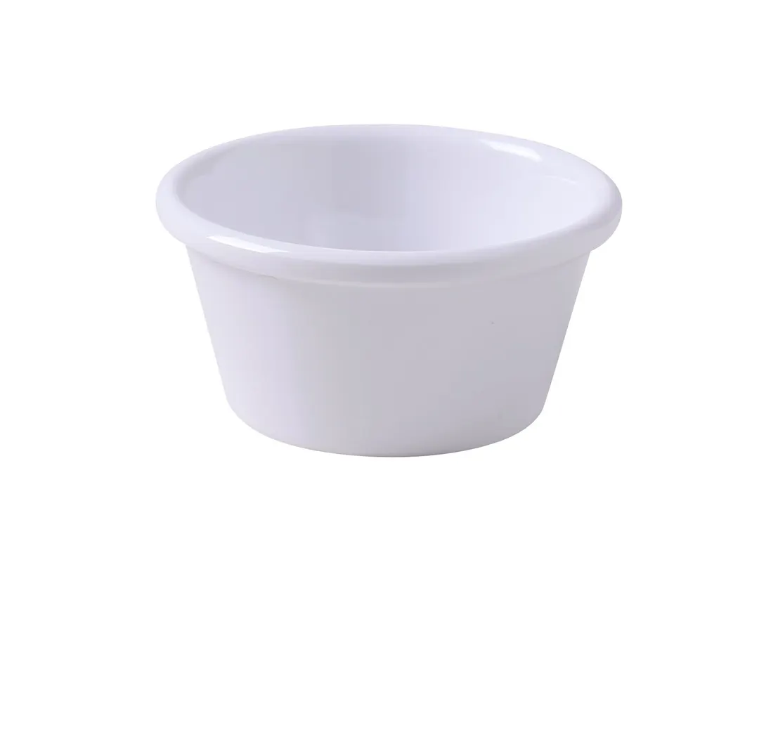 Yanco NC-539 - 6 Oz White Melamine Ramekin, 3-3/4" Dia x 1-3/4" H, Dishwasher Safe, 1 Dozen