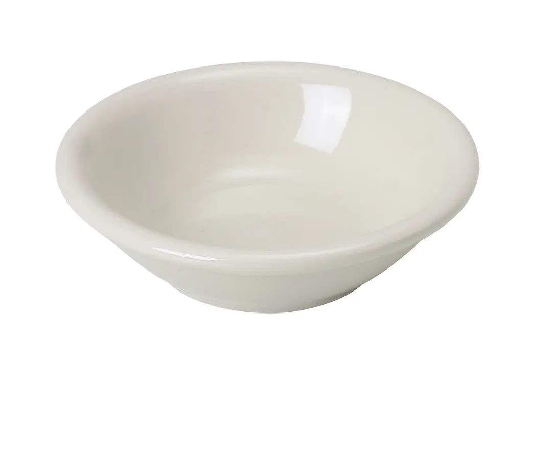 Yanco NR-11 - Normandy Fruit Bowl, 4" Diameter, 4-3/4 oz, White Ceramic, Dishwasher Safe - Dozen