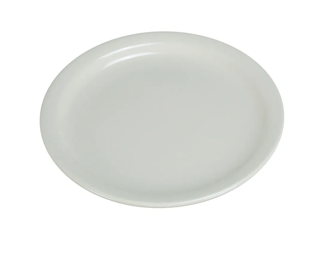 Yanco NR-16 Round China Plate, 10.5" Diameter, Narrow Rim, White Ceramic, Microwave Safe - Dozen