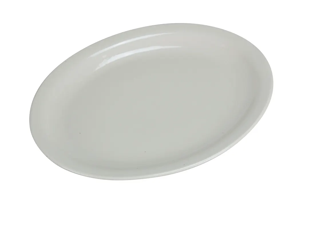 Yanco NR-40 Normandy Oval Platter, 7-1/8" L x 5-3/4" W, White Ceramic, Dishwasher Safe - Dozen