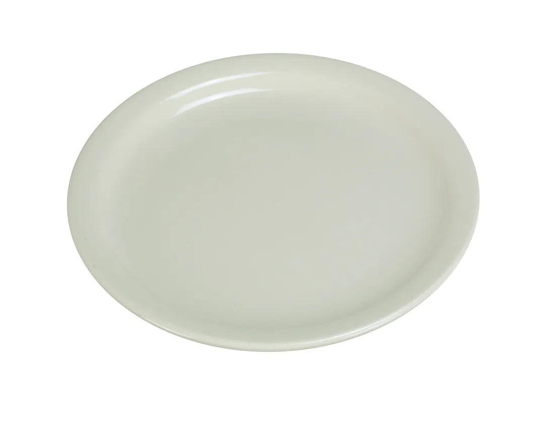 Yanco NR-9 Normandy Plate 9-1/2" Ceramic White Round Narrow Rim Dishwasher/Oven/MW Safe - Dozen