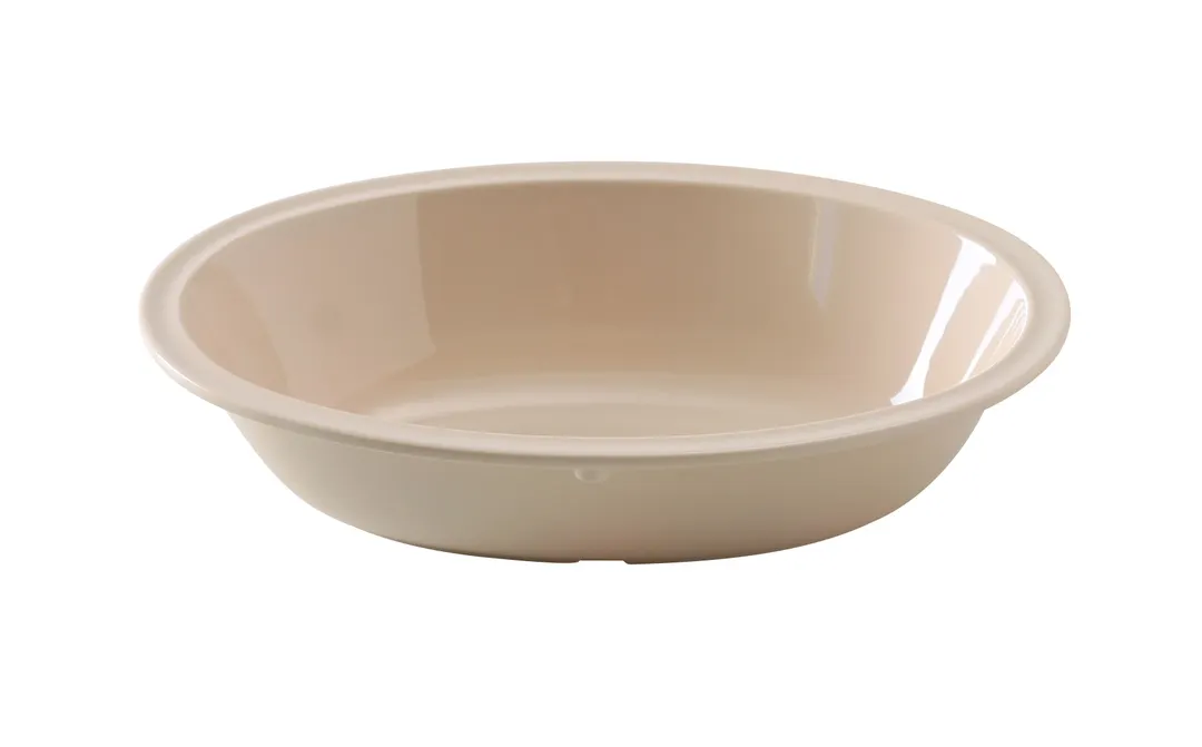 Yanco NS-048T - 48 oz Tan Melamine Bowl, 10-3/4" L x 7-3/4" W x 2-1/2" H, NSF - Dozen