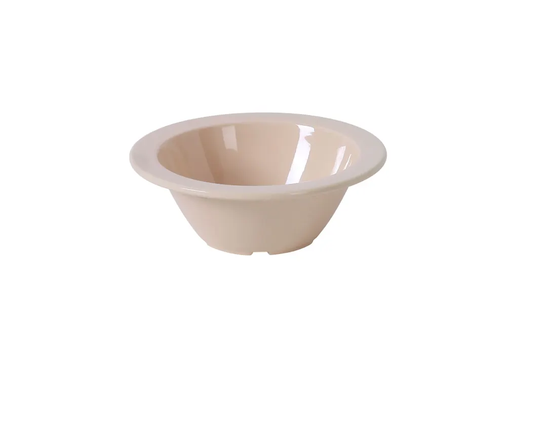 Yanco NS-304T - 5 oz Tan Melamine Fruit Bowl, 4-3/4" Dia x 1-1/2" H, Dishwasher Safe, NSF - Dozen