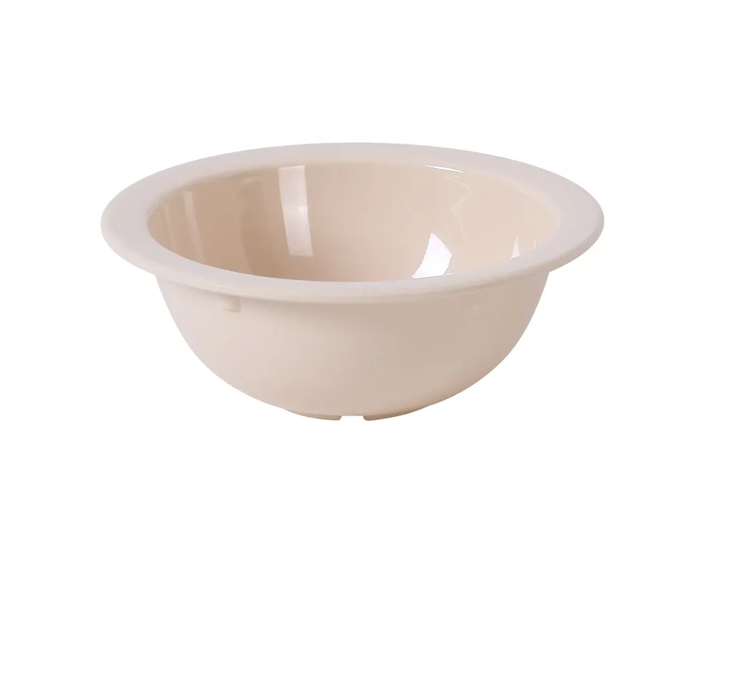 Yanco NS-305T - 10 Oz Tan Melamine Bowl, 5-3/8" Dia x 2" H, Dishwasher Safe, NSF - Dozen