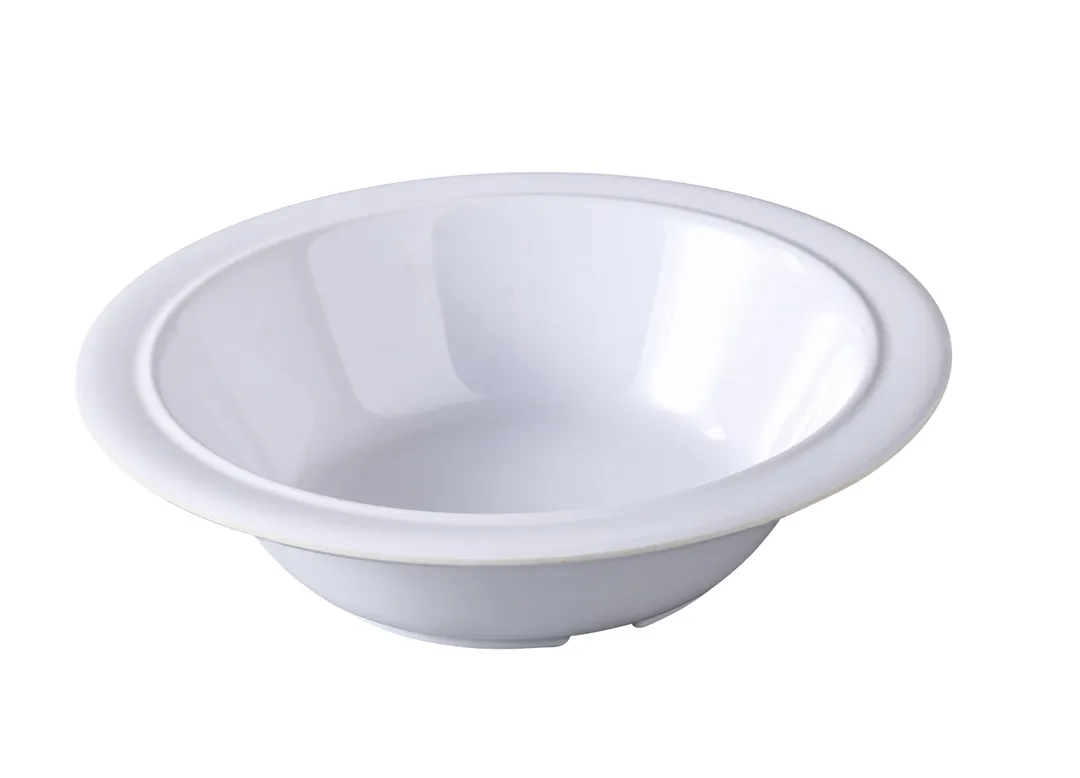 Yanco NS-307W - 13 Oz White Melamine Soup Bowl, 6-1/2" Dia x 2" H, Dishwasher Safe, NSF - Dozen