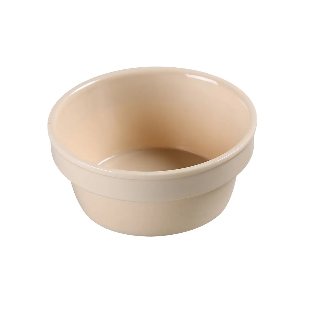 Yanco NS-503T Ramekin & Sauce Cup 4 Oz 3-7/8" Dia x 1-1/2" H Tan Melamine Dishwasher Safe - Dozen