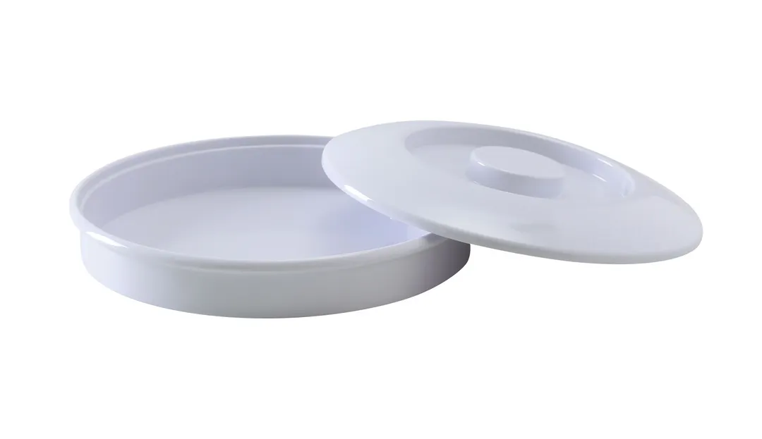 Yanco NS-608W - 8¼" White Melamine Tortilla Server Base & Lid Set, Dishwasher Safe, NSF - Dozen