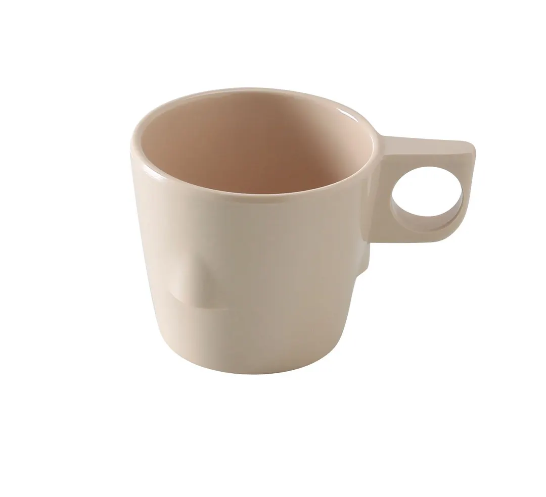Yanco NS-9011T Nessico Melamine Mug, 8 oz, 3" Dia x 2-3/4" H, Tan, Dishwasher Safe - 1 Dozen
