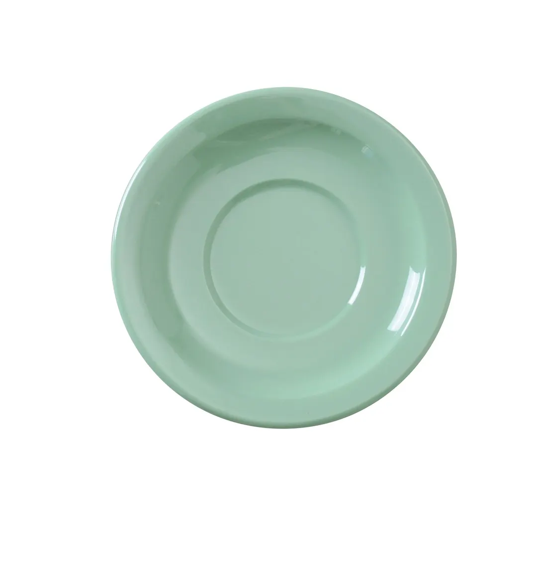 Yanco NS-9012G - 5.5" Round Melamine Saucer, Green, Dishwasher Safe, NSF - Dozen