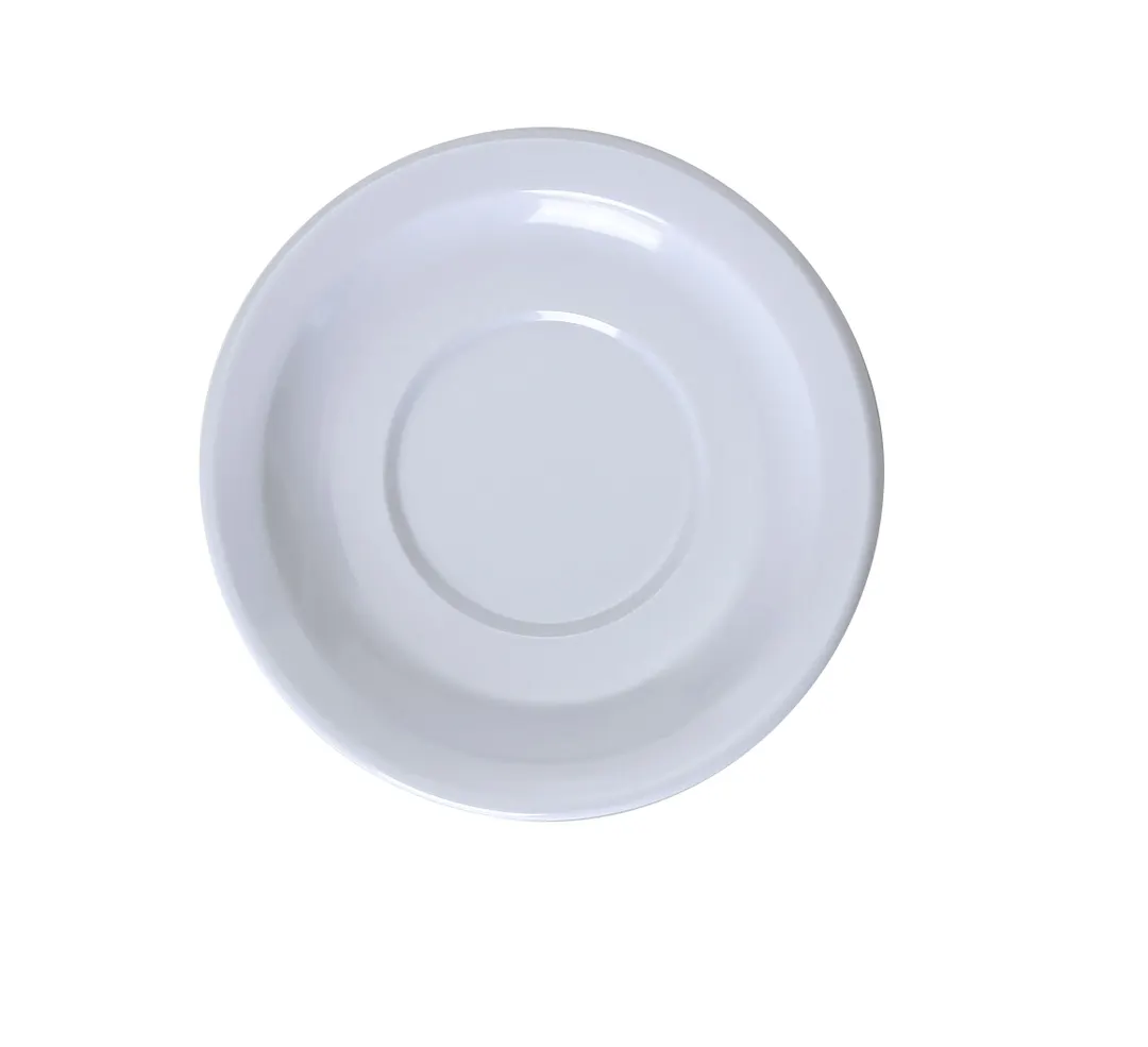Yanco NS-9012W Plastic Saucer, 5.5" Round Melamine, White, Dishwasher Safe, NSF - Dozen