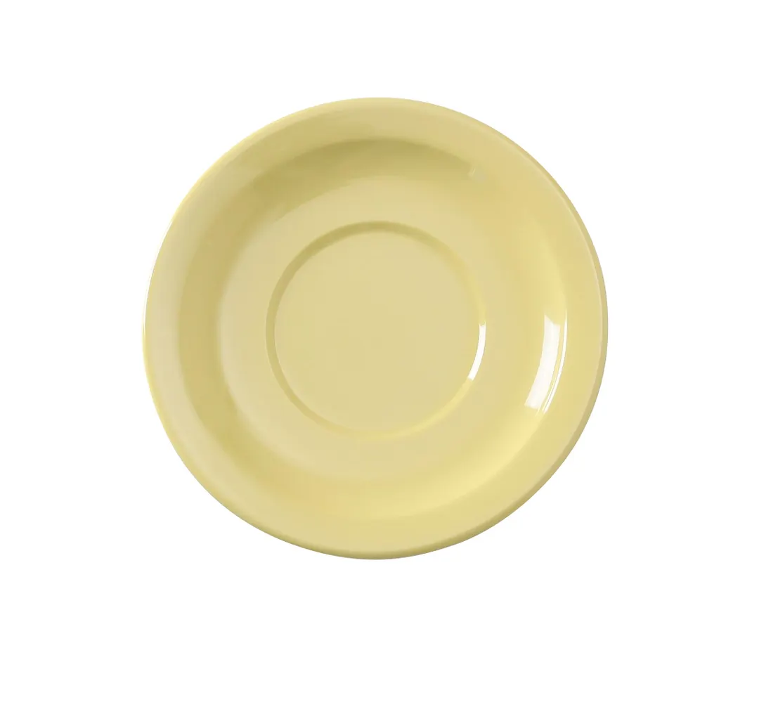 Yanco NS-9012Y - 5.5" Round Melamine Saucer, Yellow, Dishwasher Safe, NSF Approved - Dozen