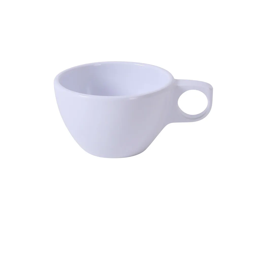 Yanco NS-9015W - 7 Oz White Melamine Cup, 3-3/4" Dia x 2-1/4" H, Dishwasher Safe, NSF - Dozen