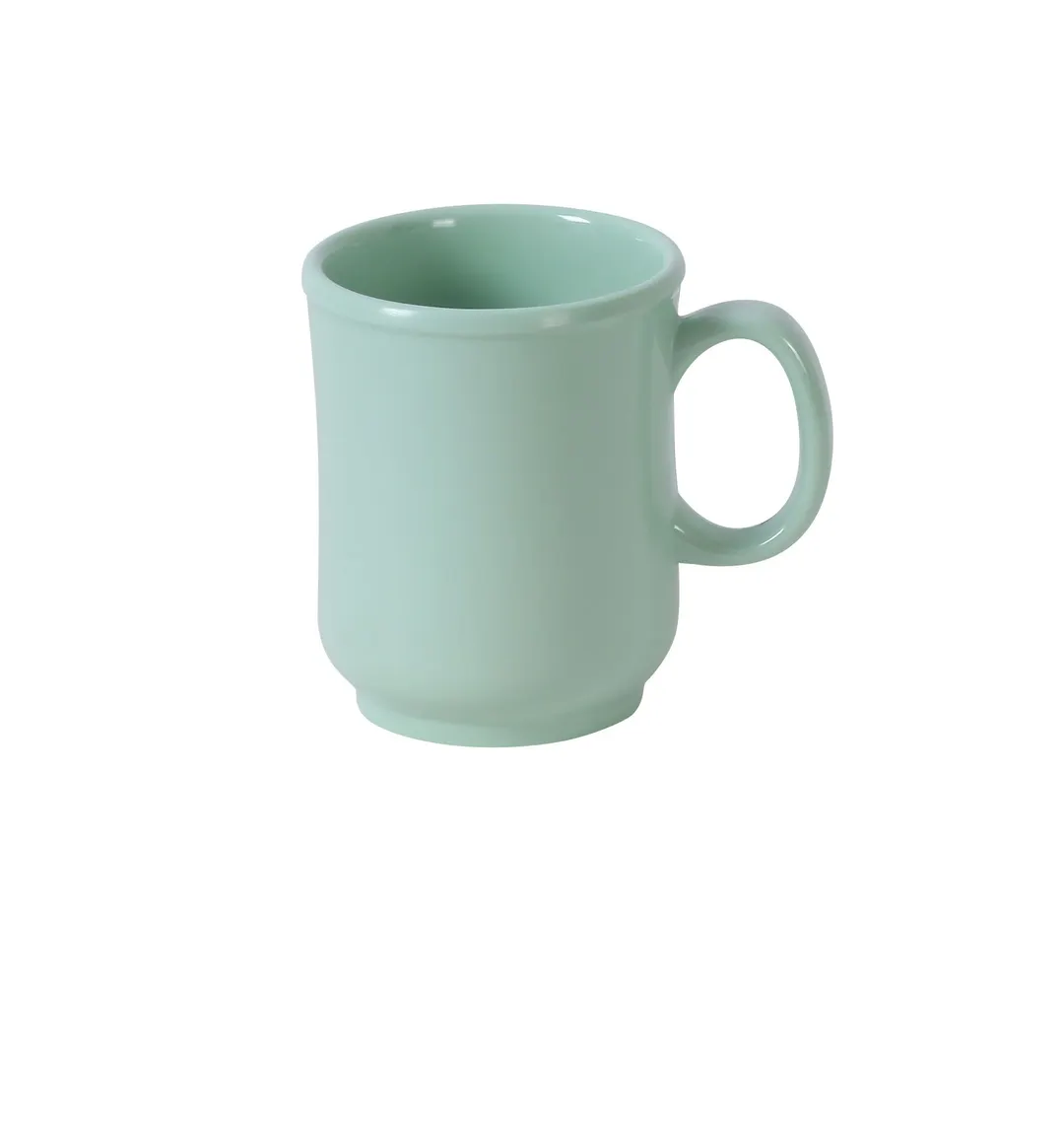Yanco NS-901G - 8 Oz Green Melamine Mug, 3" Dia x 3-5/8" H, Dishwasher Safe, NSF - Dozen