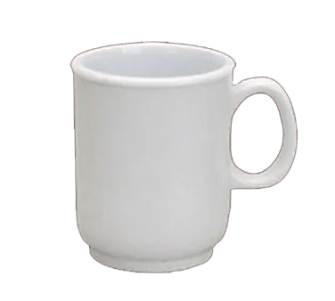 Yanco NS-901W - 8 Oz White Melamine Mug, 3" Dia. x 3-5/8" H, Dishwasher Safe - Dozen