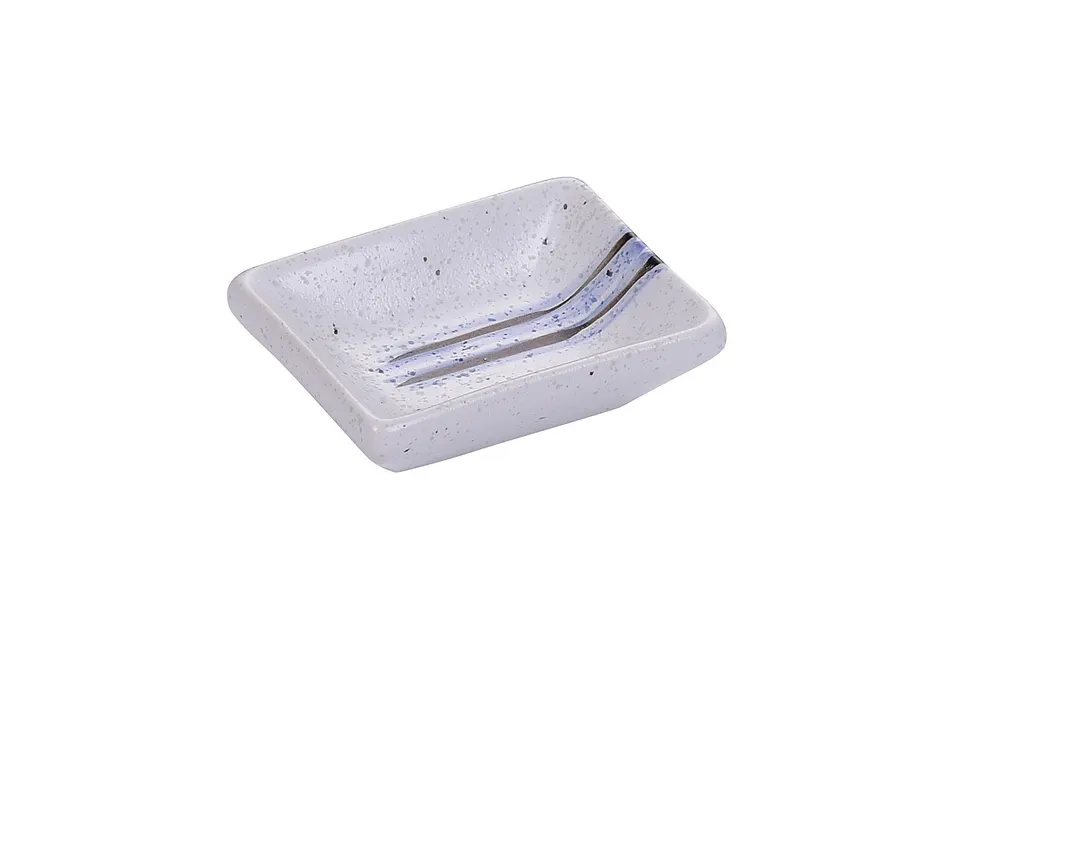 Yanco OC-5103 Sauce Dish, 1 Oz Porcelain, White/Blue, 3" L x 2-1/4" W, Dishwasher Safe - Dozen