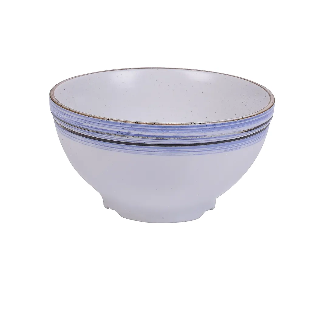 Yanco OC-606 Ocean Ramen Bowl, 22 oz (6" Dia × 3¼" H), White Porcelain, Blue‑Glazed, Safe - Dozen