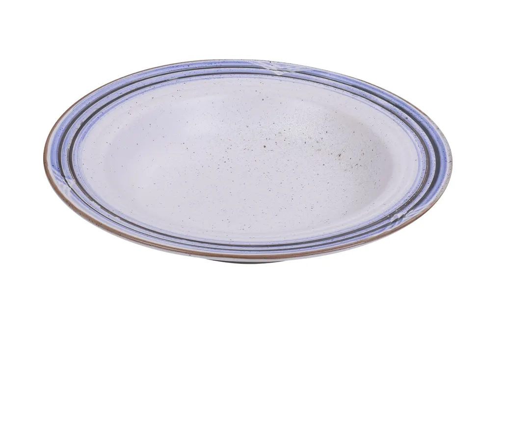Yanco OC-711 Ocean Pasta Bowl, 11" , 16 Oz, White Porcelain Blue Glazed, Dishwasher Safe - Dozen