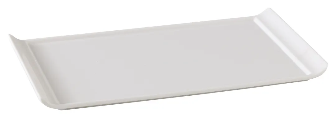Yanco OK-1313 - Osaka Plate, 13" x 6-3/4" Rectangular Melamine White, Dishwasher Safe - Dozen