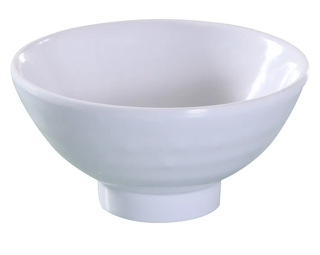 Yanco OK-5705 Osaka Rice Bowl, 10 Oz 4‑3/4" Dia x 2‑1/2" H White Melamine Dishwasher Safe - Dozen