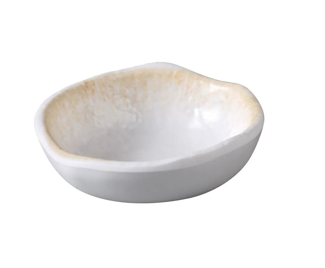 Yanco OP-303 - 2 oz Round Sauce Dish, 3.25" Dia x 1.125" H, Black Melamine - Dozen