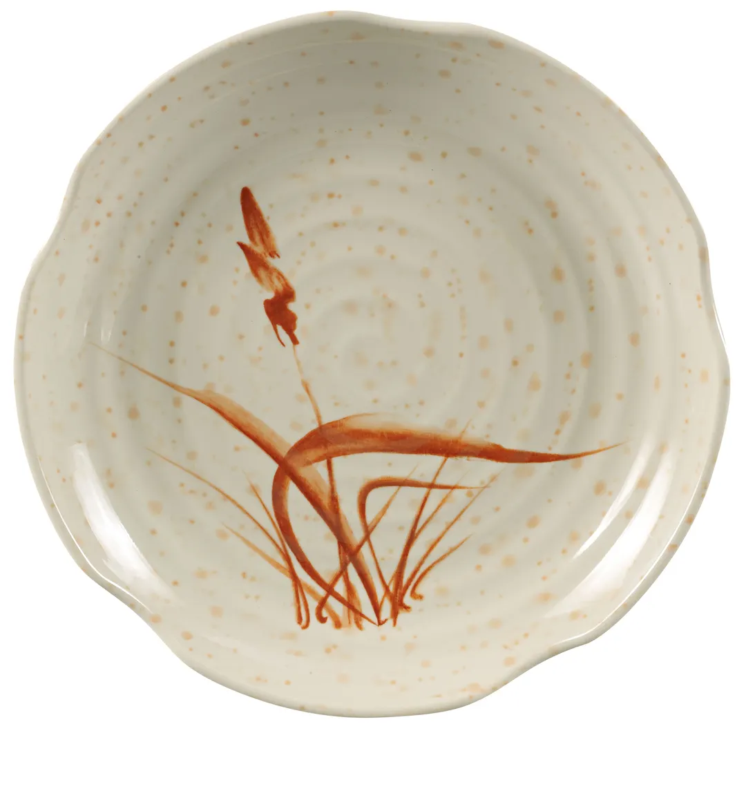 Yanco OR-1816 Orchis Round Lotus Plate, 16" Diameter, Melamine, Dishwasher Safe - Dozen