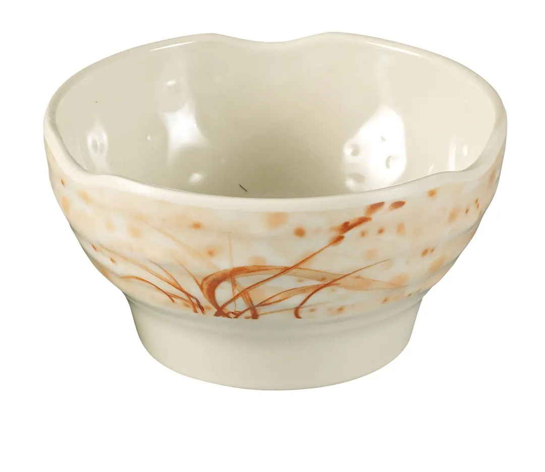 Yanco OR-3706 - Orchis Melamine Rice Bowl, 14 oz (½ qt), 5-1/2" Dia x 2-1/2" H - Dozen
