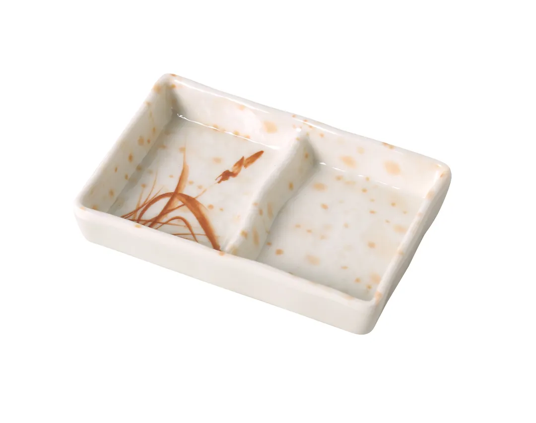 Yanco OR-4031 Orchis Sauce Dish, 2 Oz, 5-3/4" L x 2-3/4" W 2-Comp Melamine Dishwasher-Safe - Dozen