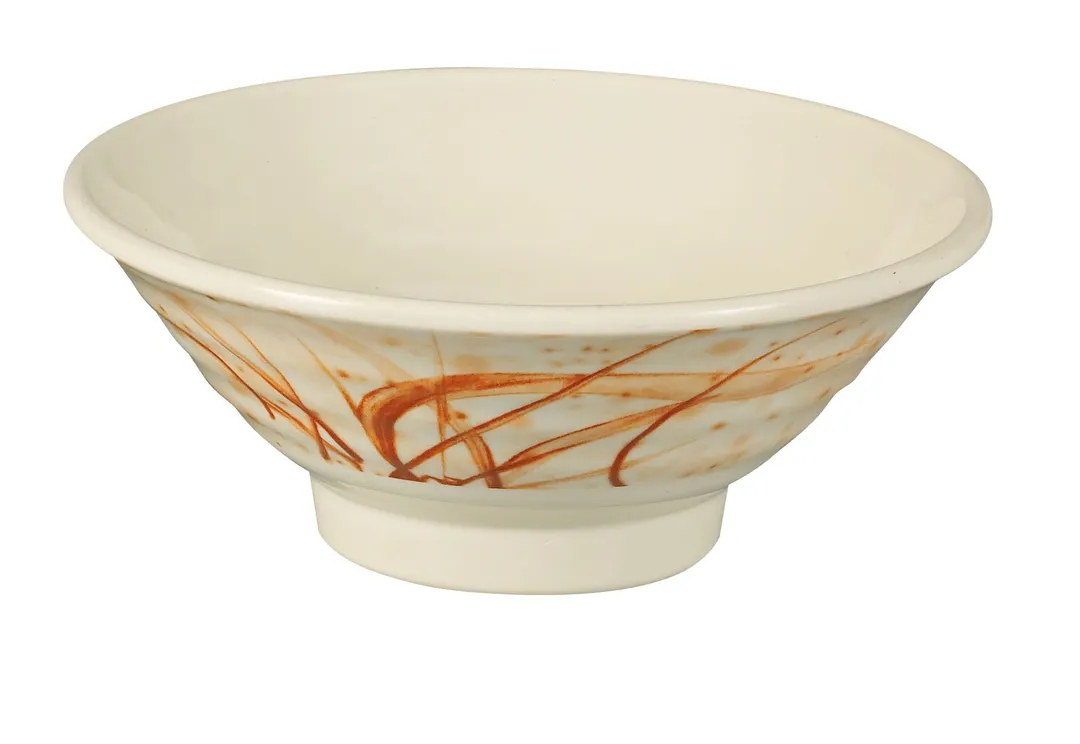 Yanco OR-5709 Orchis Melamine Bowl, 62 oz (1 Qt) 9-1/2" Dia x 3-1/2" H, Dishwasher Safe - Dozen