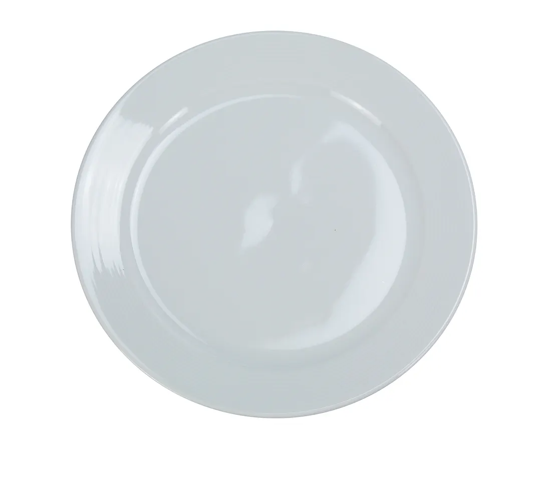 Yanco PA-110 Paris Plate, 10-1/2" Round Porcelain, White, Dishwasher/Oven/Microwave Safe - Dozen