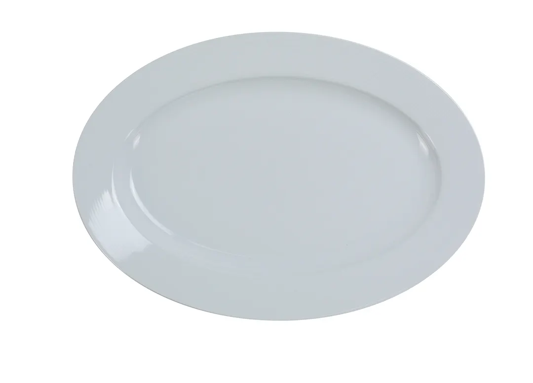 Yanco PA-210 Oval Porcelain Platter, 10-5/8" X 7-1/2" Super White, Dishwasher Safe - Dozen