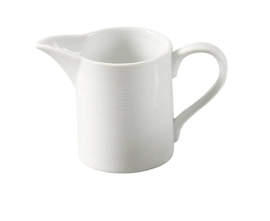 Yanco PA-PC Creamer, 6-1/2 oz, 3-1/8" Dia. X 3-1/2" H, Porcelain, Handle, Microwave Safe - Dozen