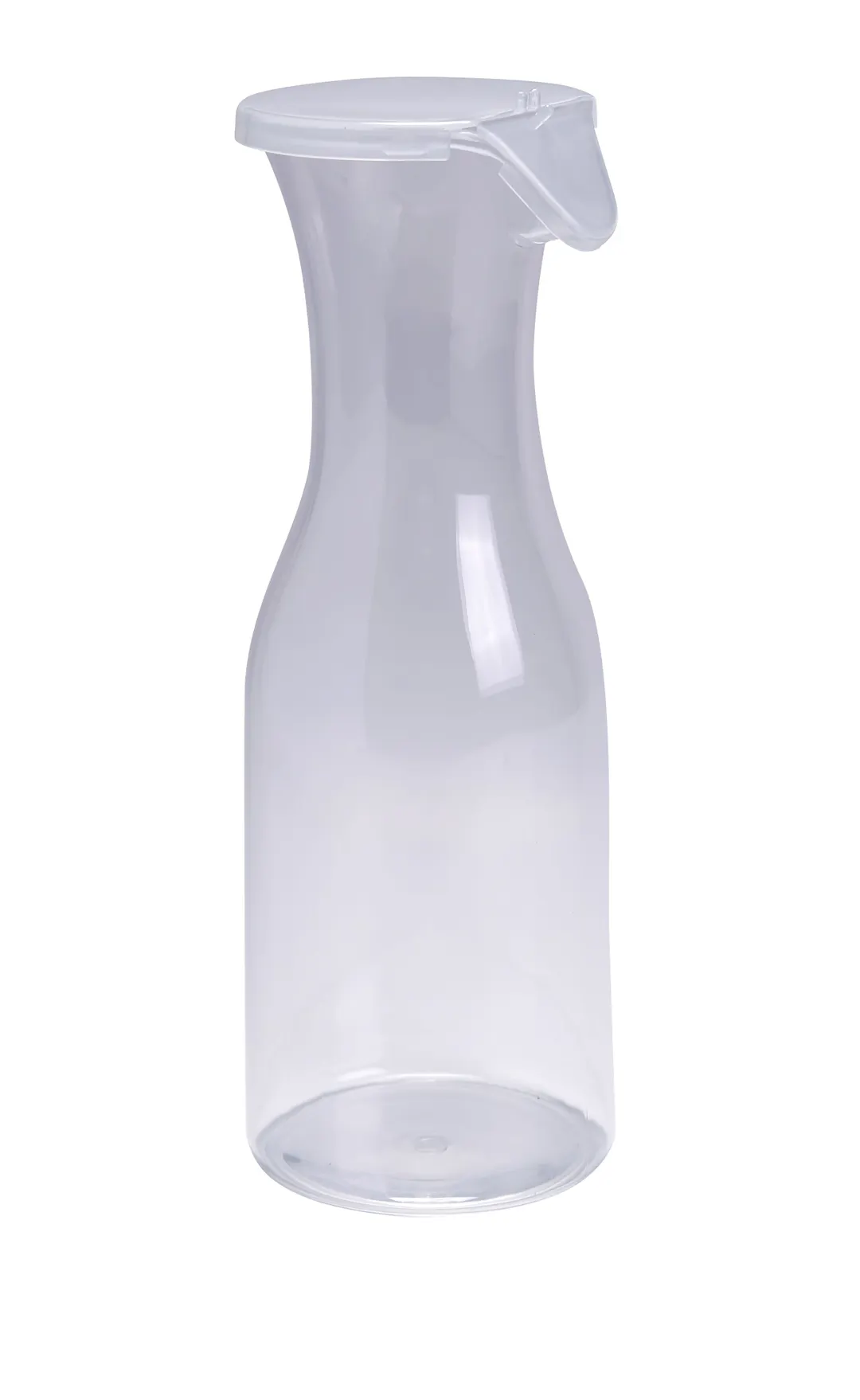 Yanco PC-046 - 46 Oz Clear SAN Plastic Wine Juice Decanter With Lid, 3-3/4" Dia X 11" H - Dozen