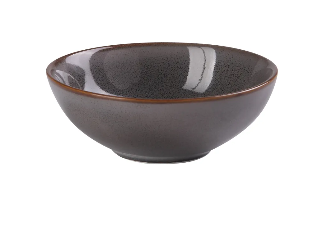 Yanco PK-804 Peacock Soup Bowl, 6 Oz, 4-1/2" Dia x 1-5/8" H, Grey Porcelain, Microwave Safe - Dozen