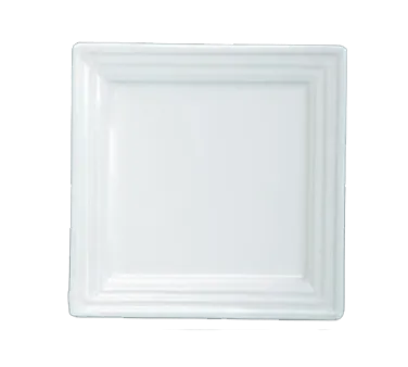 Yanco PL-106 Square China Plate, 6" L x 6" W, Bone White Porcelain, Dishwasher Safe - Dozen